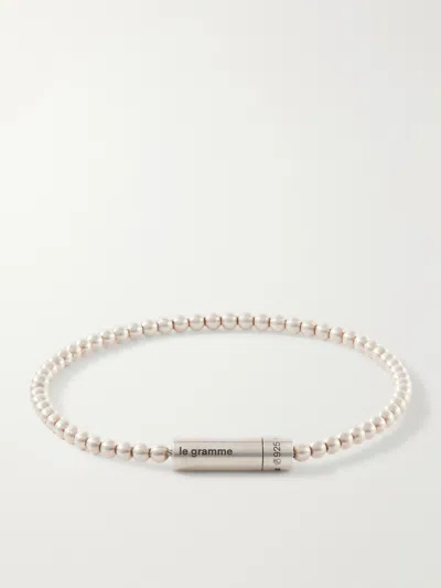 Le Gramme 11g Beaded Sterling Silver Bracelet