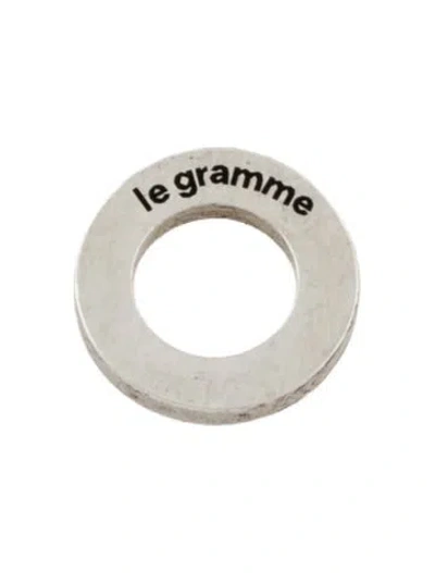 Pre-owned Le Gramme 1.1g Ring Pendant Charm, 0.5" In Multi