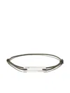 Le Gramme 17/10g Cord Bracelet In Silver/khaki