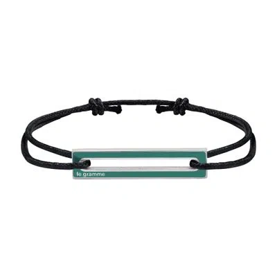 Le Gramme 1,7g Polished Sterling Silver Lacquered Cord Bracelet
