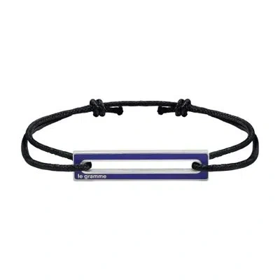 Le Gramme 1,7g Polished Sterling Silver Lacquered Cord Bracelet