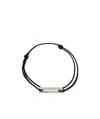 Le Gramme Sterling Silver Le 1.7g Perforated Cord Bracelet In Black