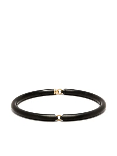 Le Gramme Ring-detail Bracelet In Schwarz