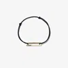 Le Gramme 18k Yellow Gold Le 2.5g Diamond Perforated Cord Bracelet In Black