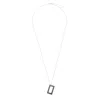 Le Gramme 21/10ths Sterling Silver And Ceramic Necklace In Black
