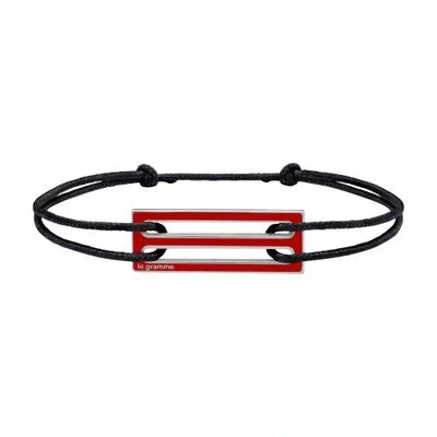 Le Gramme 2,5g Polished Sterling Silver Lacquered Cord Bracelet