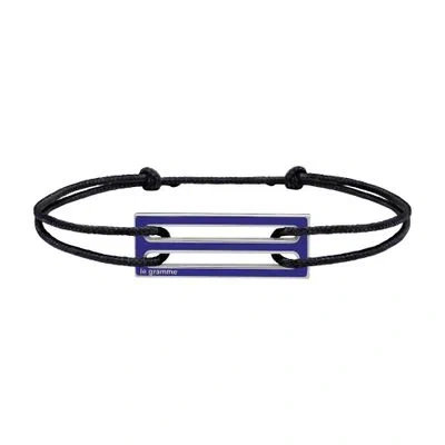 Le Gramme 2,5g Polished Sterling Silver Lacquered Cord Bracelet