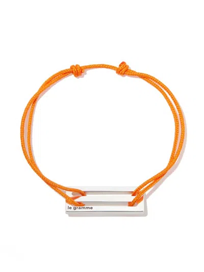 Le Gramme 2,5g Sterling Silver Cord Bracelet In Orange