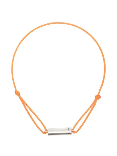Le Gramme 5g Cable Cord Bracelet In Orange