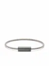 Le Gramme 5g Polished Ceramic Cable Bracelet In Silber