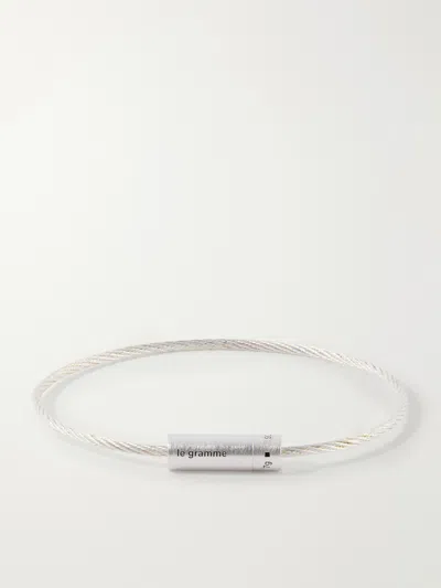 Le Gramme 7g Brushed Sterling Silver Cable Bracelet