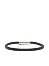 Le Gramme 7g Leather Cable Bracelet In Black