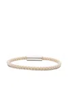 Le Gramme 7g Leather Cable Bracelet In Neutral