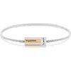 Le Gramme Sterling Silver And Yellow Gold Cable Bangle In Silver & Yellow Gold