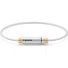 Le Gramme 9g Brushed Two-tone Cable Bracelet In Silver/yellow Gold 18kt