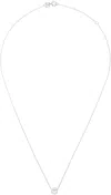 Le Gramme Alphabet 'e' Necklace In Silver
