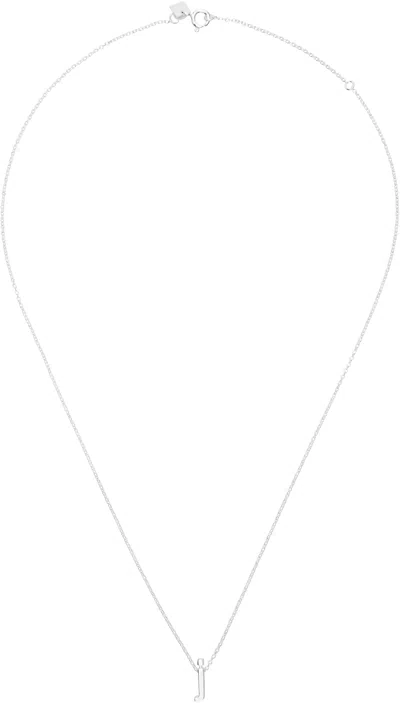 Le Gramme Alphabet 'j' Necklace In Silver