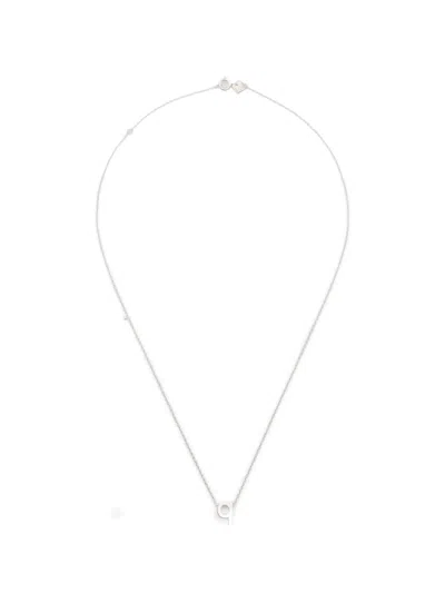 Le Gramme Alphabet Necklace In Green