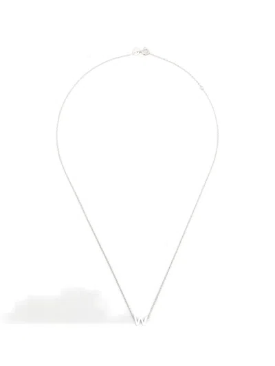 Le Gramme Alphabet Necklace In Metallic