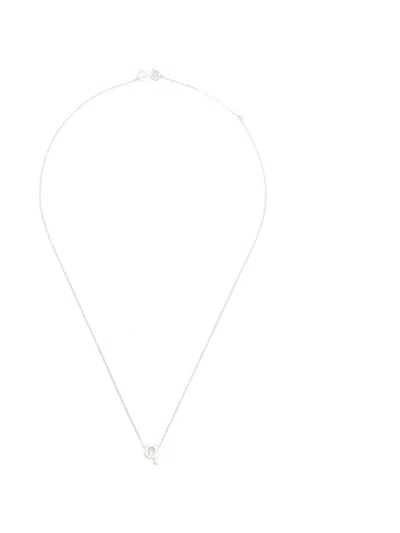 Le Gramme Alphabet Necklace In Metallic