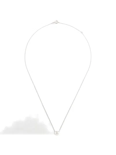 Le Gramme Alphabet Necklace In Metallic
