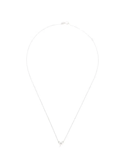 Le Gramme Alphabet Necklace In Metallic