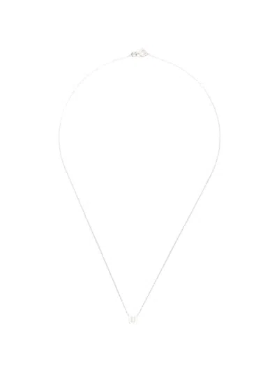 Le Gramme Alphabet Necklace In Metallic