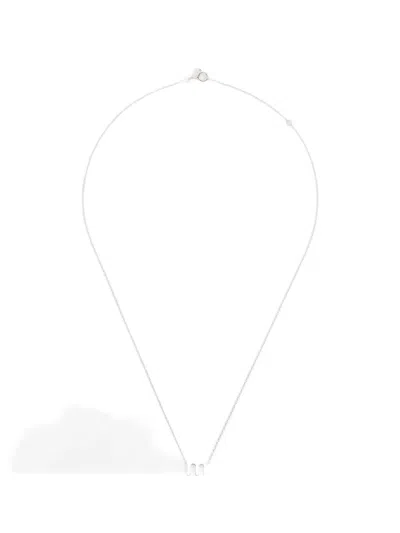 Le Gramme Alphabet Necklace In Metallic