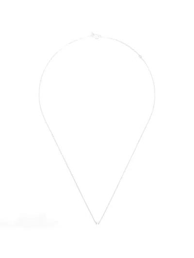 Le Gramme Alphabet Necklace In Metallic