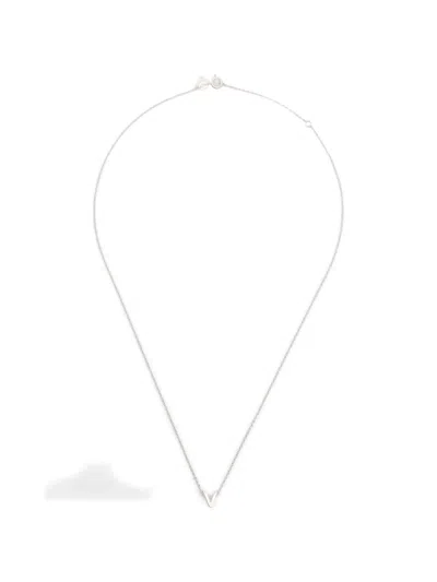 Le Gramme Alphabet Necklace In Metallic