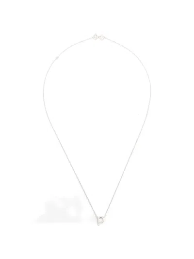 Le Gramme Alphabet Necklace In Metallic