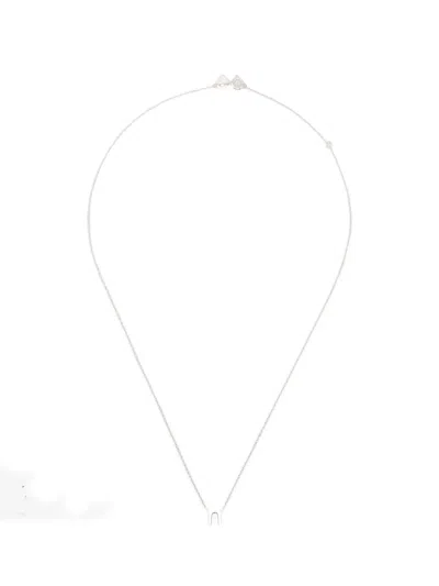 Le Gramme Alphabet Necklace In Silver
