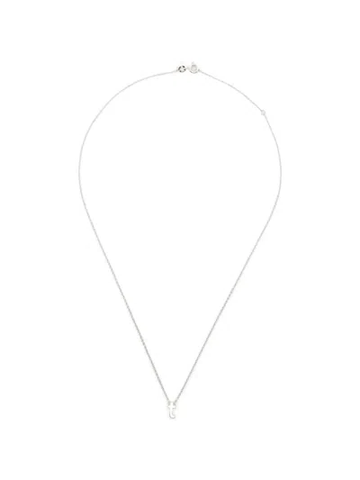 Le Gramme Alphabet Necklace In Silver