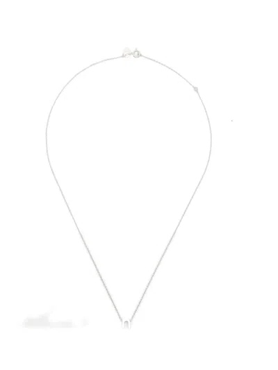 Le Gramme Alphabet Necklace In Silver
