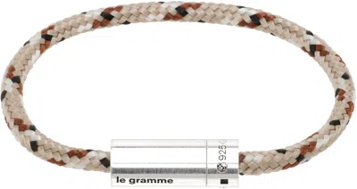 Le Gramme Beige 'le 7g' Technical Nato Cable Bracelet In Multi