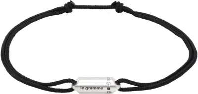 Le Gramme Black Cord 'le Segment Le 3g' Bracelet