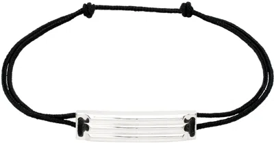 Le Gramme Black Godron 'le 5g' Bracelet In Silver