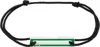 Le Gramme Black Lacquered Cord 'le 1.7g' Bracelet In Green