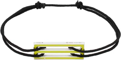 Le Gramme Black Lacquered Cord 'le 2.5g' Bracelet