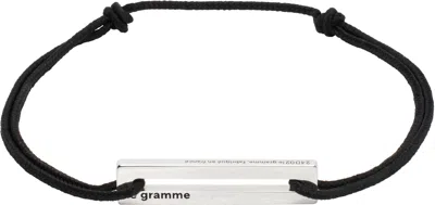 Le Gramme 1.7g Silver Cord Bracelet In Black