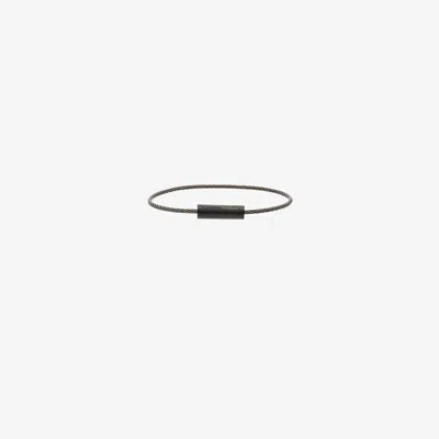 Le Gramme Black Sterling Silver Le 5g Brushed Cable Bracelet