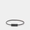 Le Gramme 7g Polished Ceramic Cable Bracelet In Black