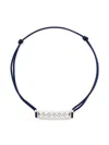 Le Gramme Buff-top Pyramid-guilloché Bracelet In Blue