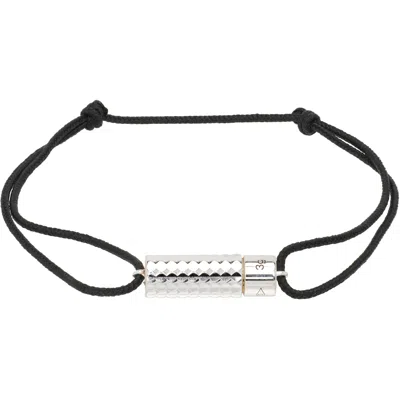 Le Gramme Cable Guilloche Cord 'le 7g' Bracelet In Black