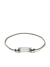 Le Gramme Cord Bracelet 25/10g In Silver/khaki