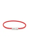 Le Gramme Sterling Silver Le 7g Polished Nato Cable Bracelet In Red