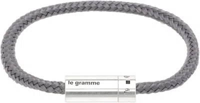 Le Gramme Gray 'le 7g' Nato Cable Bracelet
