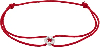 Le Gramme Interlaced 'le 5g' Cord Bracelet In Red
