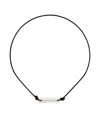 Le Gramme Lacquered Cord Bracelet In Black