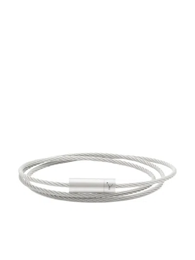 Le Gramme Le 11g Cable-wire Bracelet In Neutral